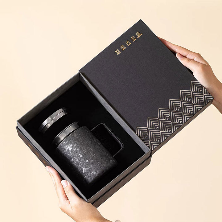 Unbreakable - Black Titanium tea infuser mug with lid
