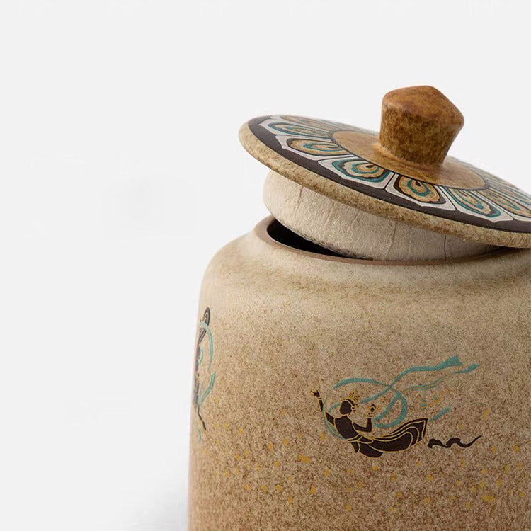 Flying Apsaras - Mogao Grottoes handmade tea tin