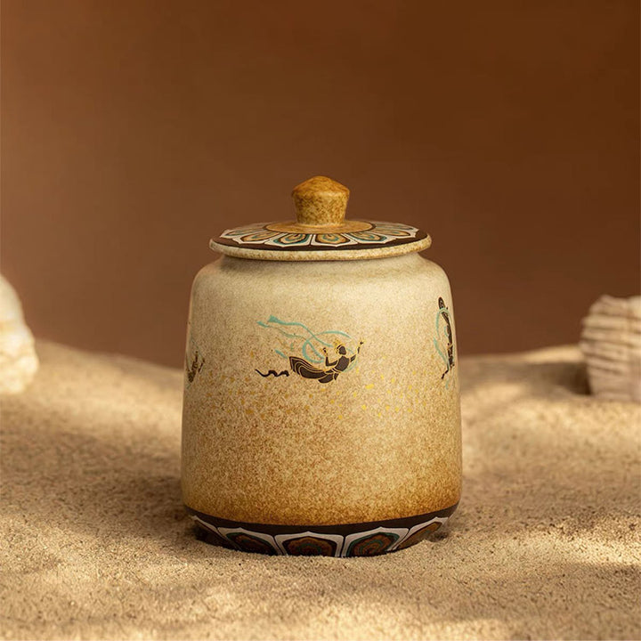 Flying Apsaras - Mogao Grottoes handmade tea tin