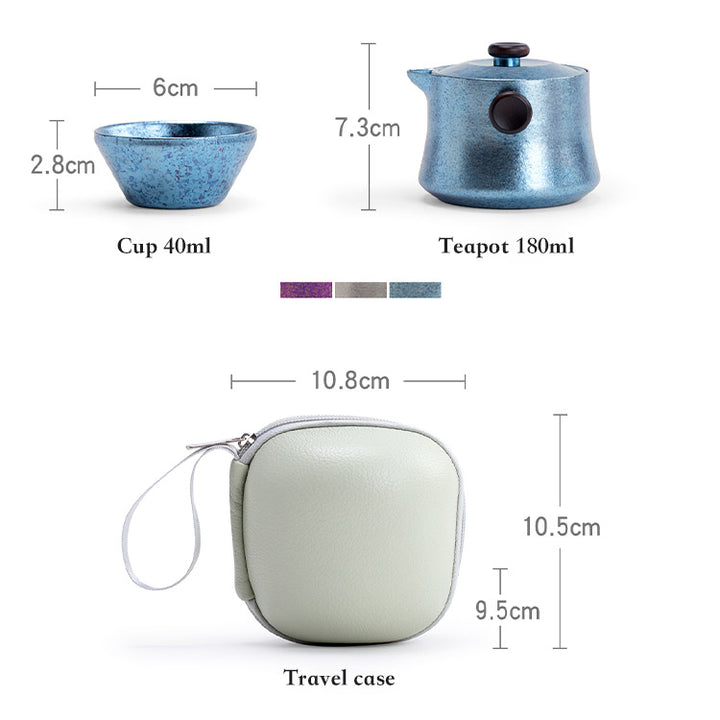 Lucid Star  - Personalized Titanium travel tea set for two - Teaware Space