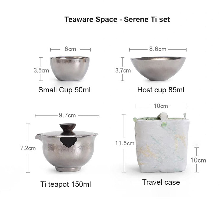 Serene  - Luxury Titanium travel tea set