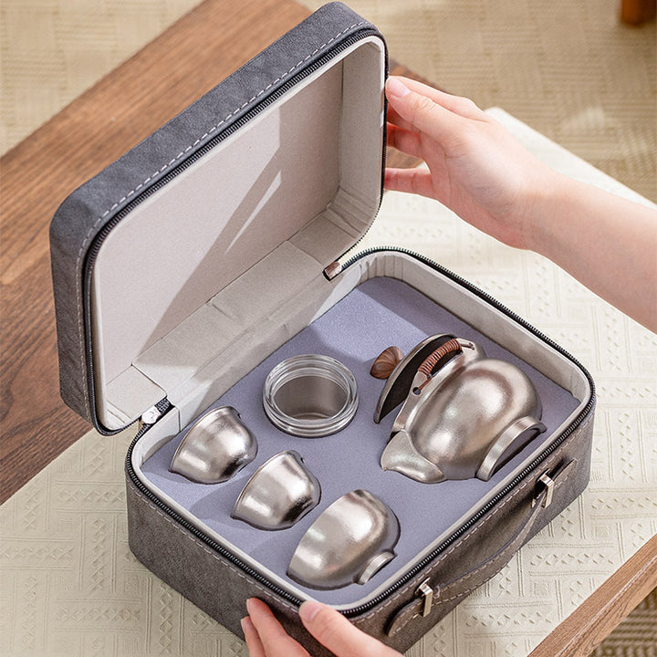 Ti Simple - Titanium travel teapot set for camping