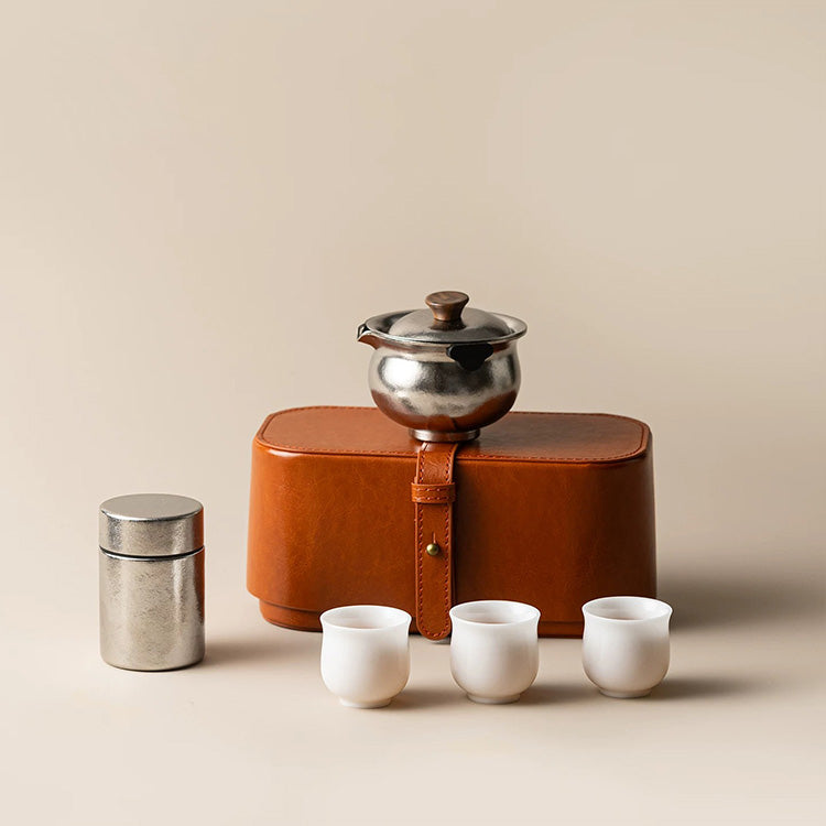 Essence | Titanium Gaiwan Tea Set with tea tin