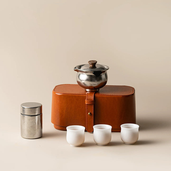 Essence | Titanium Gaiwan Tea Set with tea tin