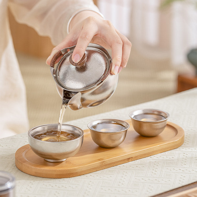 Ti Simple - Titanium travel teapot set for camping