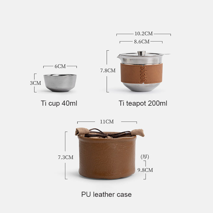 The Explorer  - Titanium tea set with case for hiking