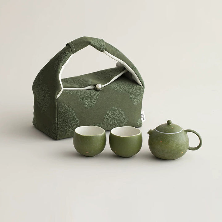 Service à thé chinois vintage Sancai Gaiwan