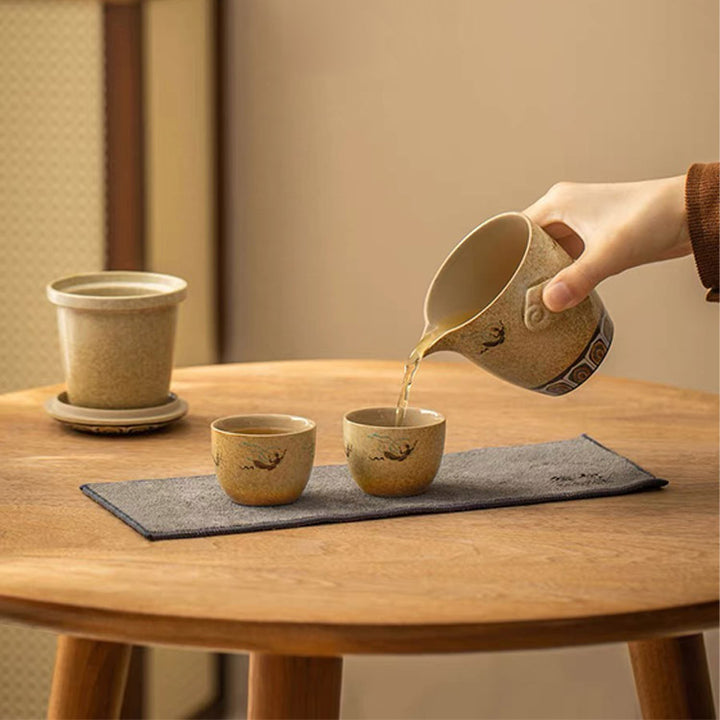 Flying Apsaras - Dunhuang portable tea set for two