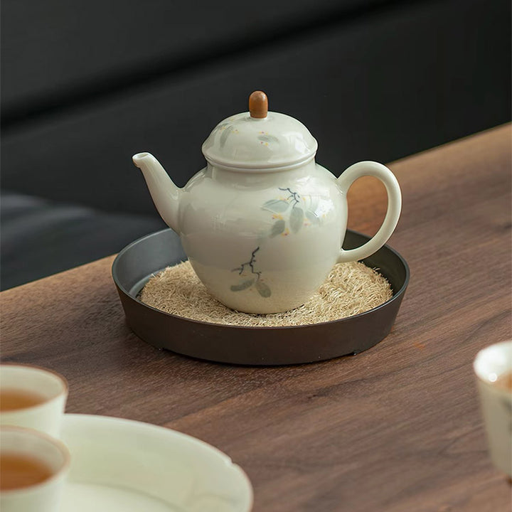 Nature's Garden - Handmade teapot with tray set