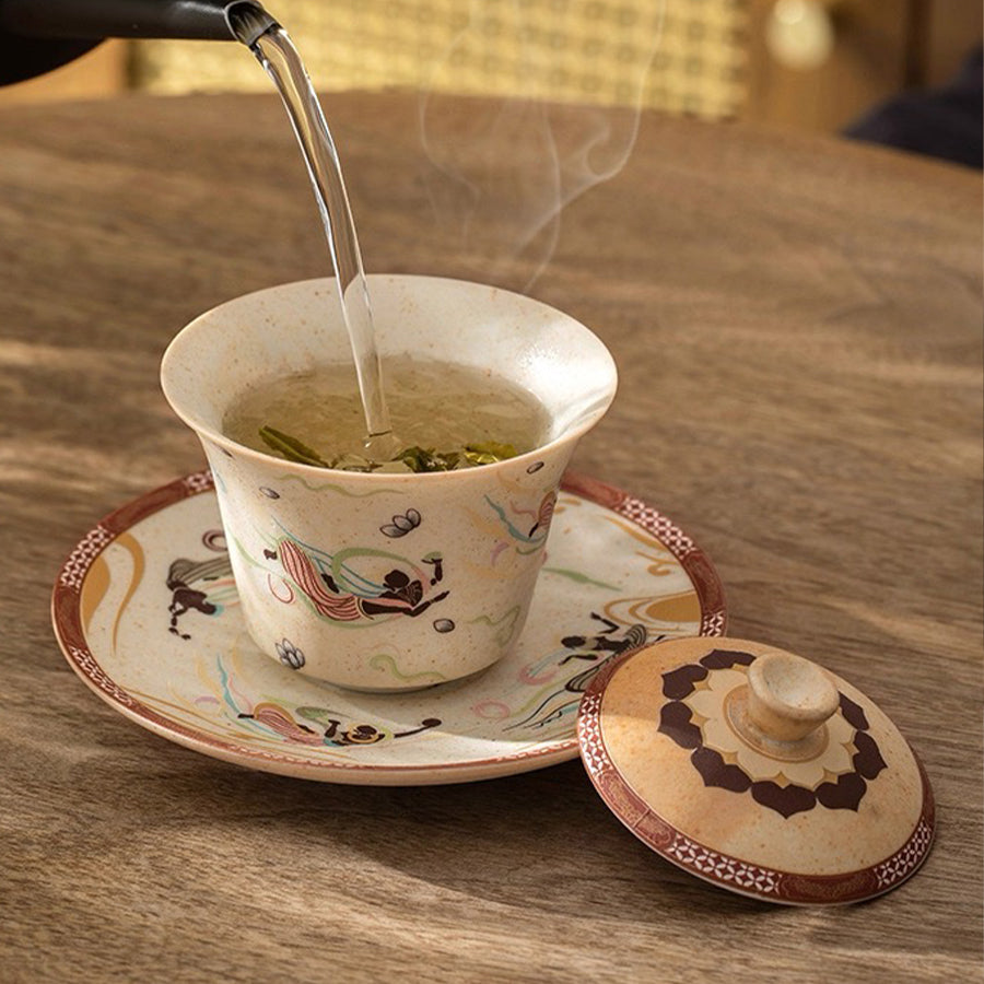 vintage gaiwan tea for loose tea 