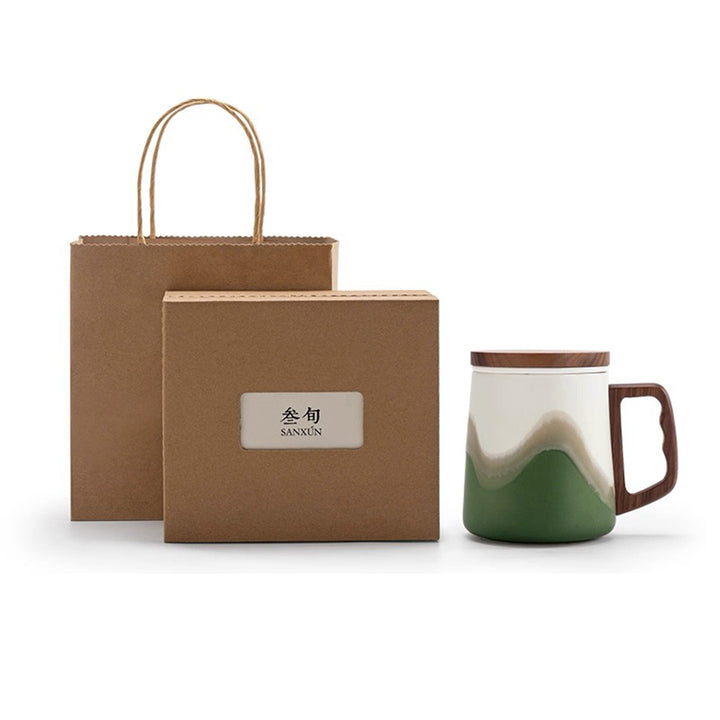 Mountain and Sea - Ceramic tea infuser mugs