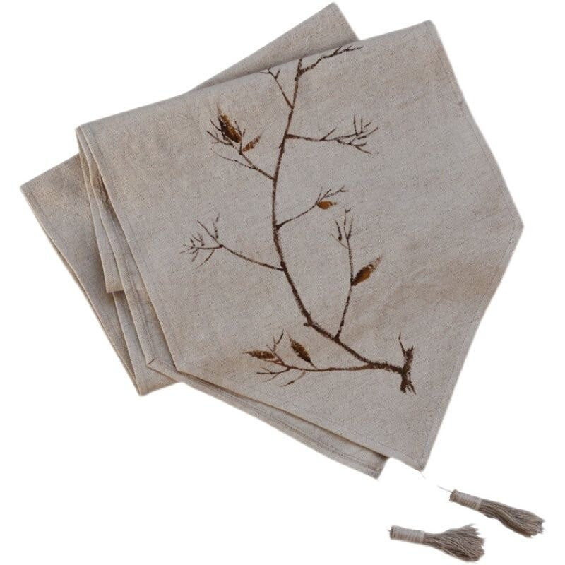 Custom size cotton vintage tea table runner - Teaware Space