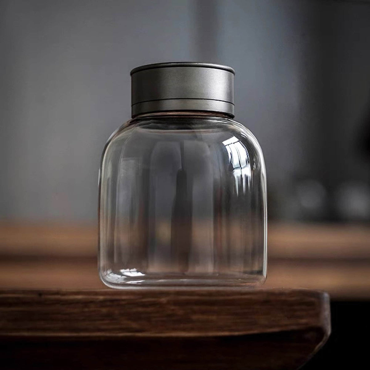 Glass tea/coffee Canister | 10oz or 25oz Glass containers - Teaware Space