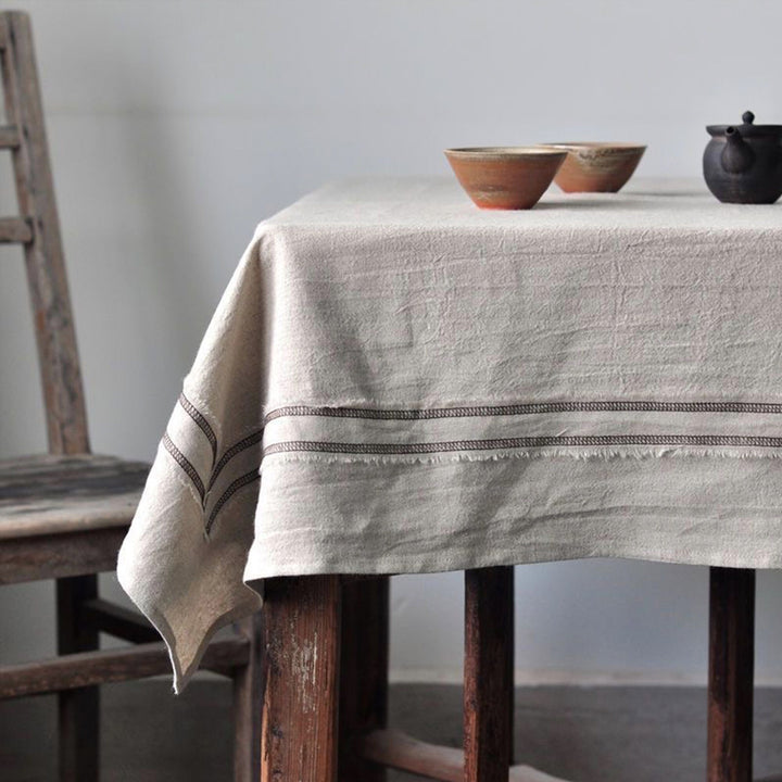 French style Textiles Rustic Linen Tablecloth