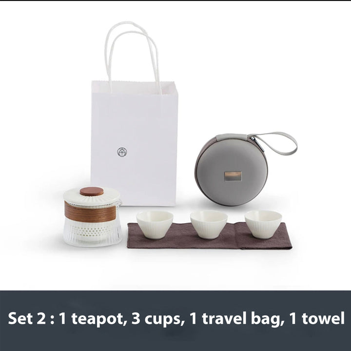Mini portable travel tea set for one| teapot set for home, office, picnic | Personalized graduation gift