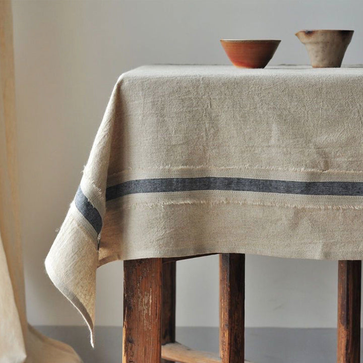Custom French style  heavy Linen Tablecloth