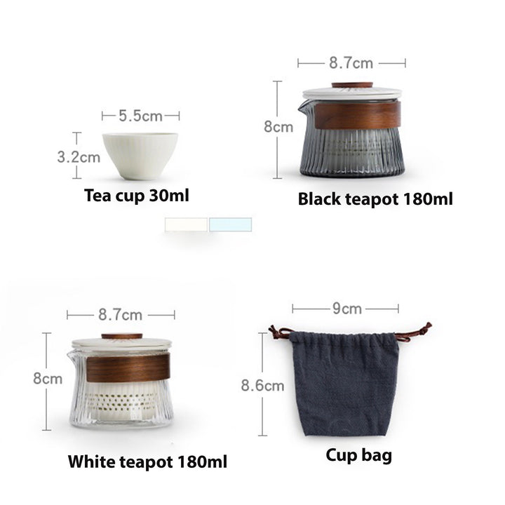 Mini portable travel tea set for one| teapot set for home, office, picnic | Personalized graduation gift