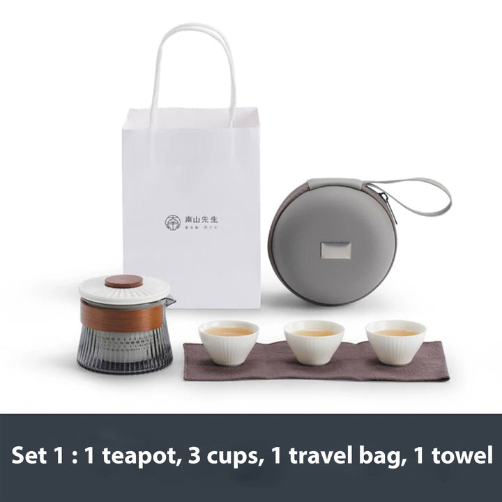 Mini portable travel tea set for one| teapot set for home, office, picnic | Personalized graduation gift