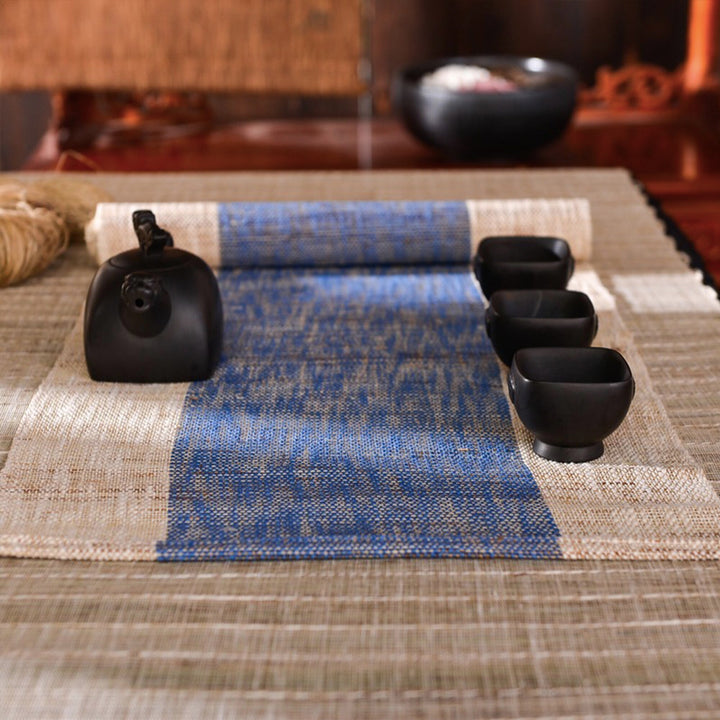 Custom  handmade Vintage Natural Linen long table runner