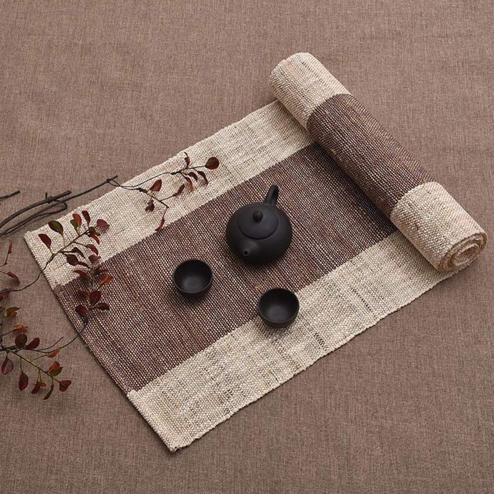 Custom size long rustic Linen table runner | Vintage coffee decor