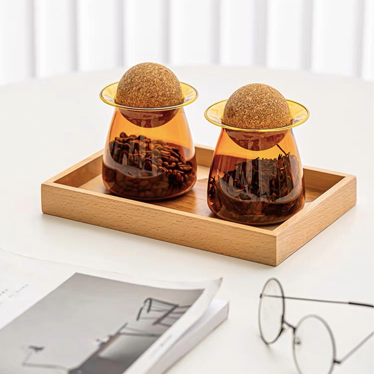 Planet -  Glass tea container with lid - Teaware Space