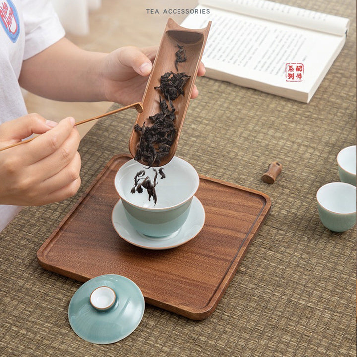Handmade tea maker tools| Natural Bamboo Tea Ceremony Set of 4 - Teaware Space