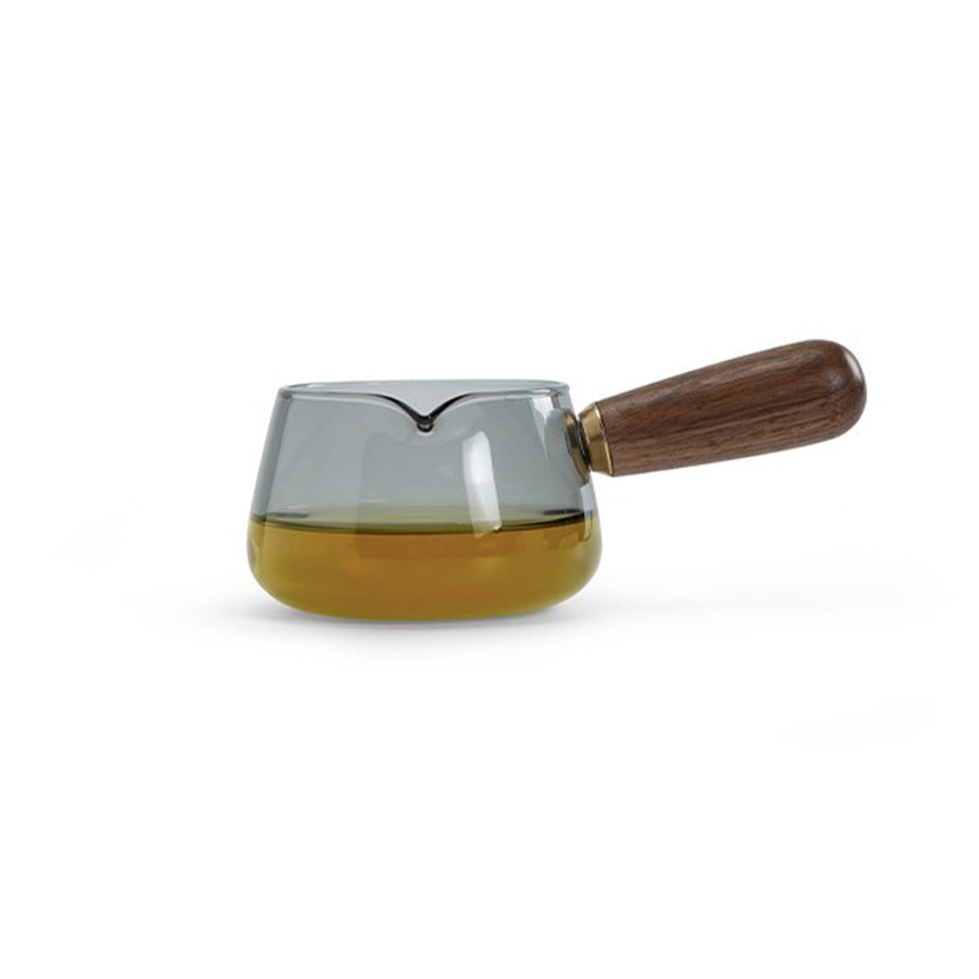 Glass tea Pitcher with natural wooden handle - Teaware Space