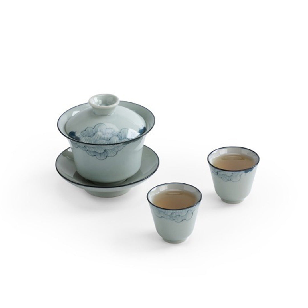 Personalized Vintage Gaiwan tea set of 10