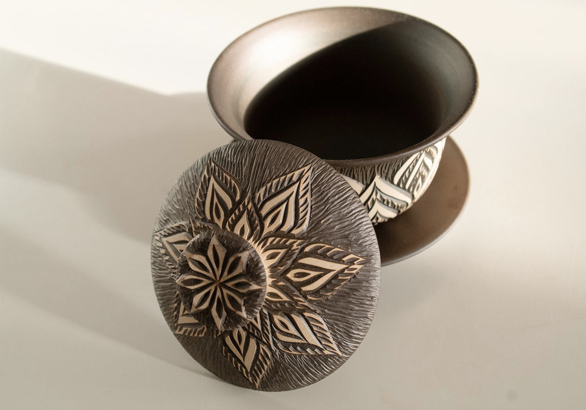 Unique Handcrafted Unique Dai Clay Gaiwan tea set | barware | Birthday gift - Teaware Space