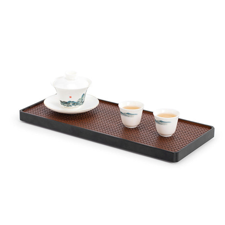 Farmhouse Natural Bamboo tea tray with water storage | Dining Table decor | Gift for women