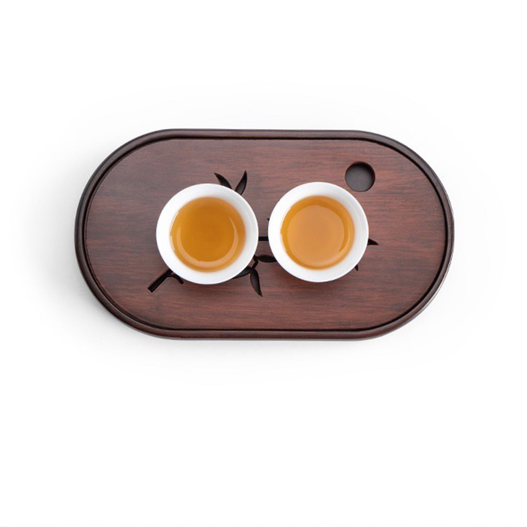 Mini vintage Bamboo tea tray | Small Gongfu Tea Table Set with Reservoir Type Water Storage Box| Boho decor