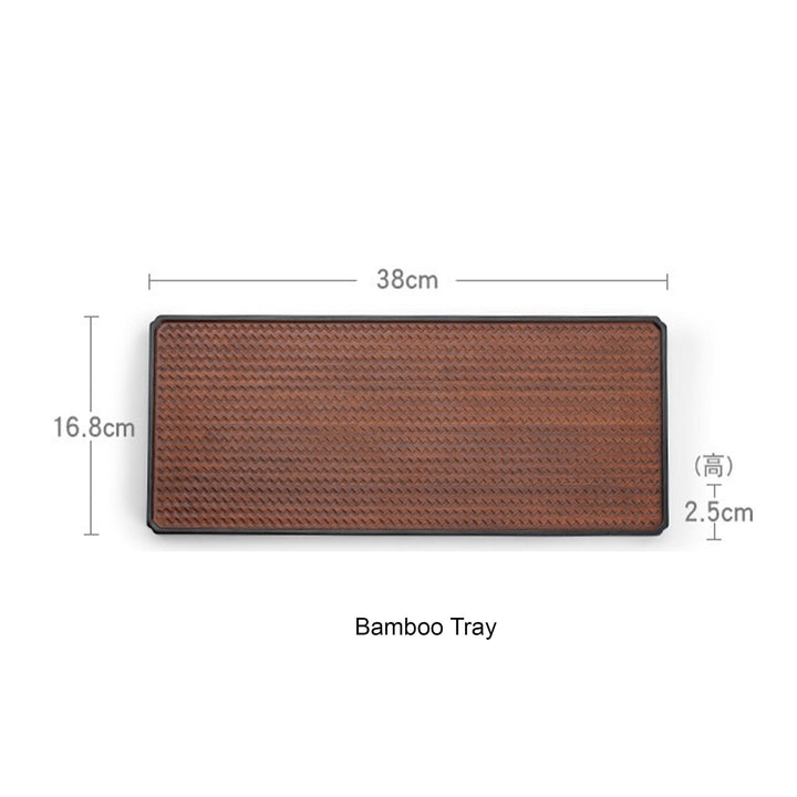 Farmhouse Natural Bamboo tea tray with water storage | Dining Table decor | Gift for women