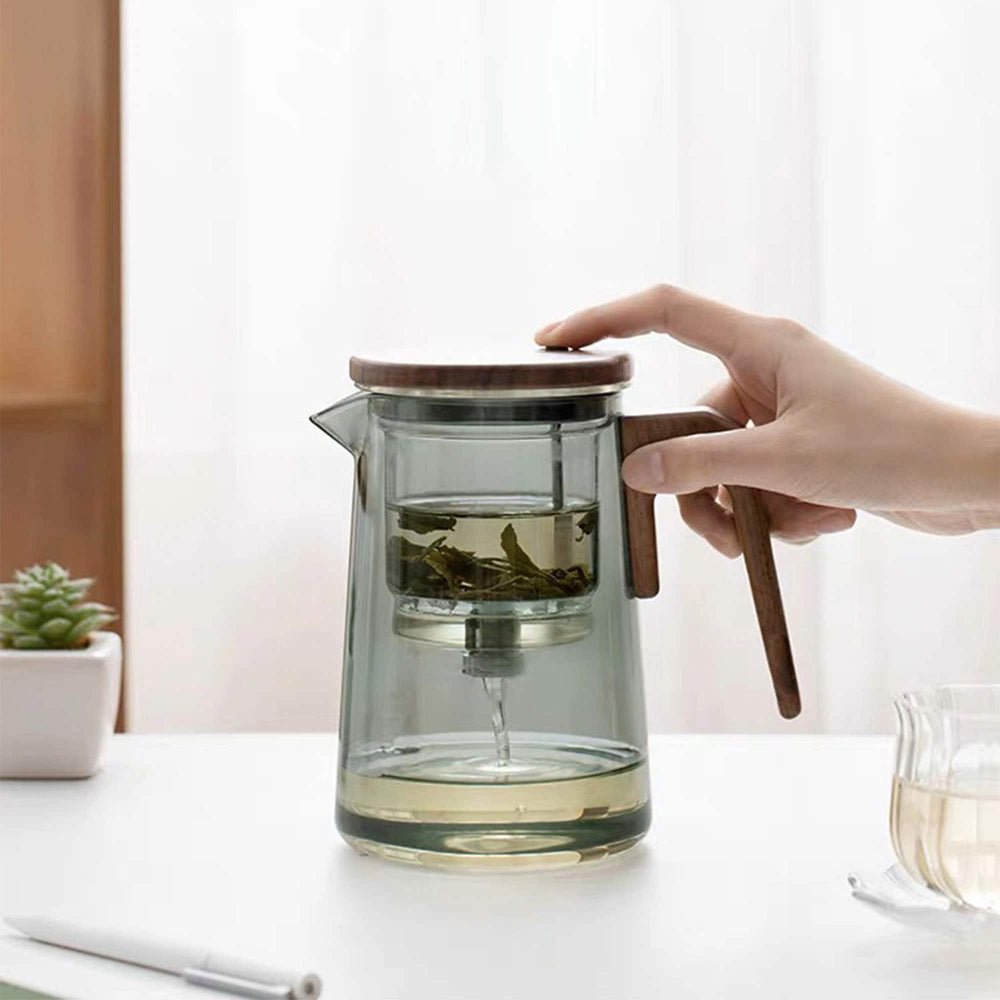Multi style - Timing 22oz glass Tea kettle |Coffee maker with infuser | Housewarming gift - Teaware Space