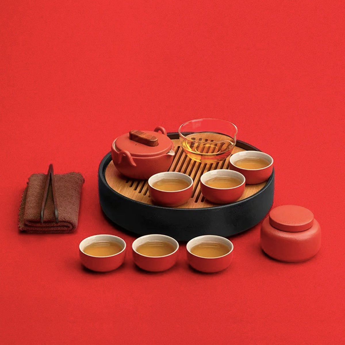 Personalized tea ceremony set with tray - Teaware Space