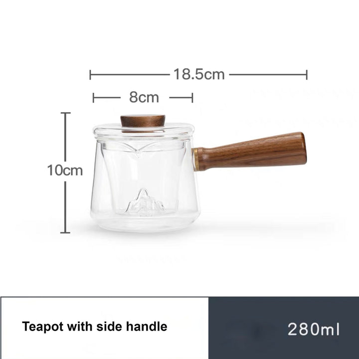 Stovetop glass teapot with infuser