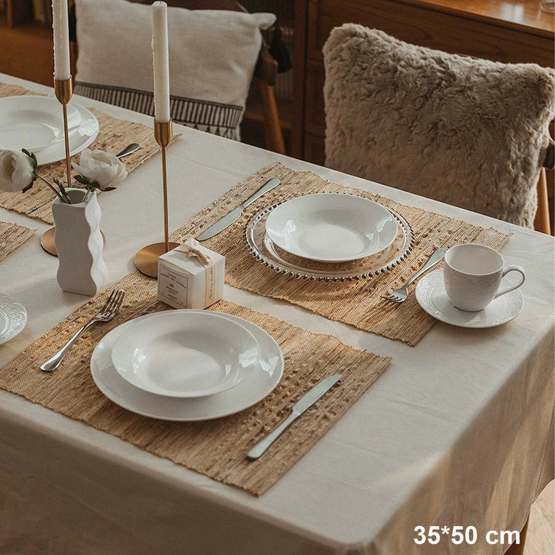 Custom Size Christmas long table runner |  Hand-braided rustic Linen Table cloths | dining decor | Housewarming gift