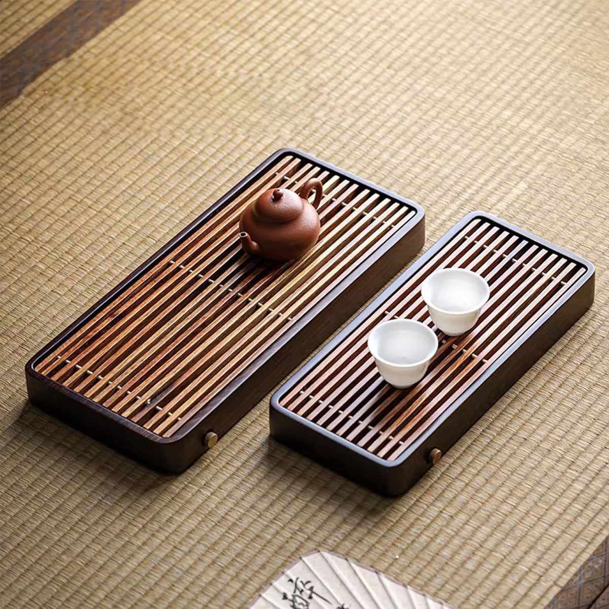 Canon - Vintage Walnut wood tea tray - Teaware Space