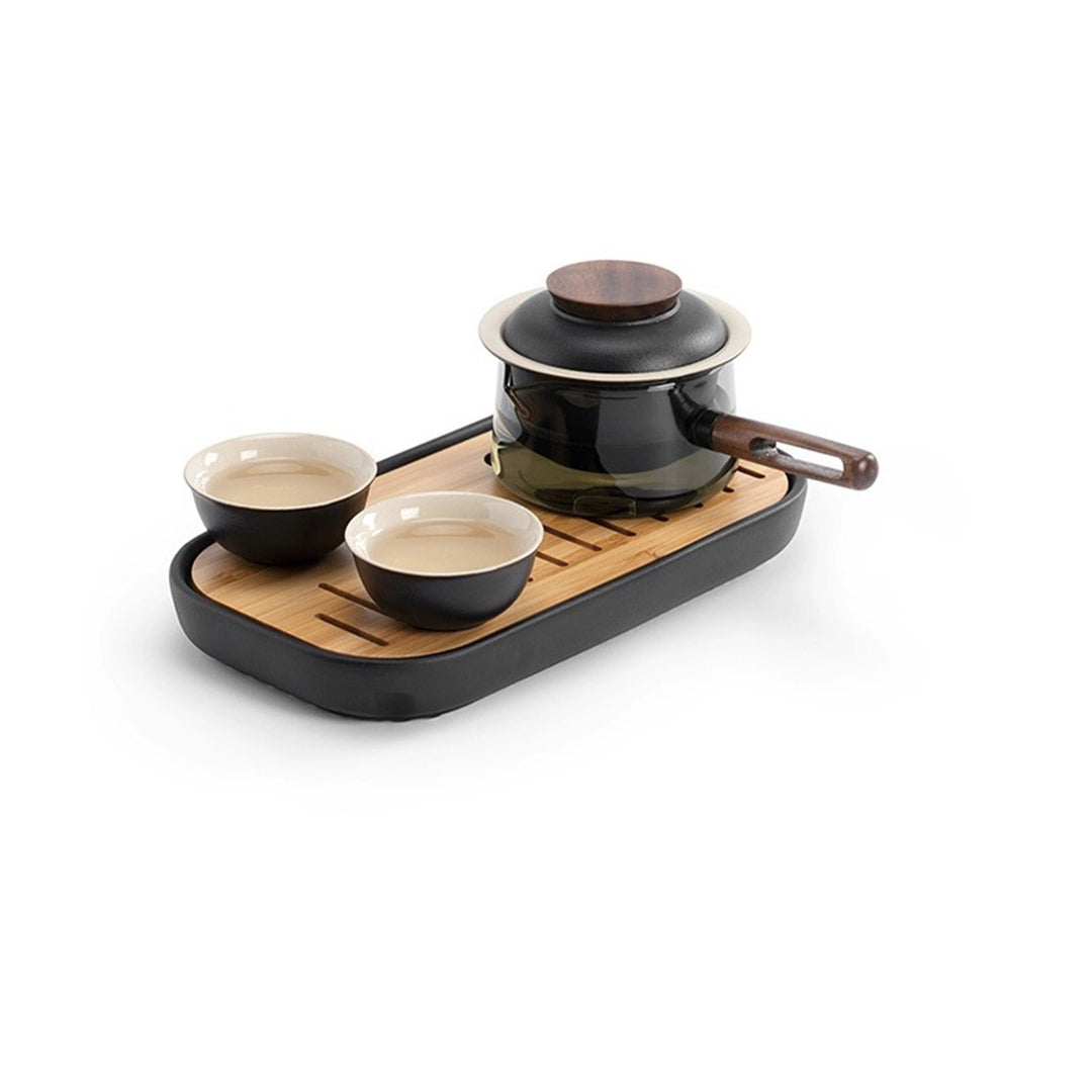 7 pcs kungfu teapot and cups set with tray