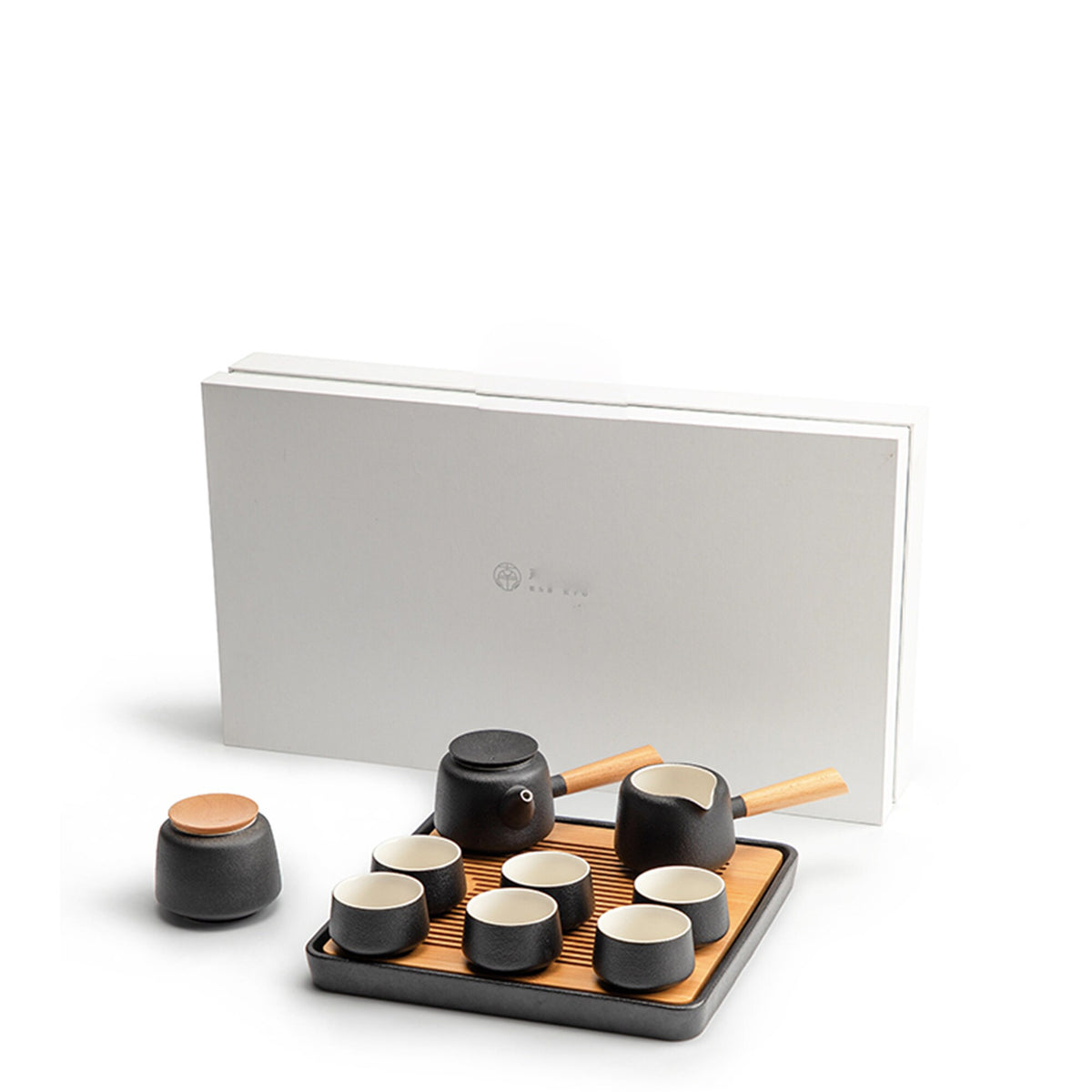 Custom name/logo | Royal Black Tea set with tray - Teaware Space