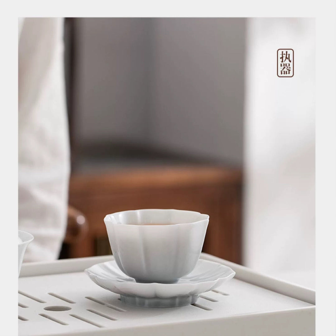 Unique vintage  Flower tea cup with saucer  | Tea ceremony decor |Birthday gift