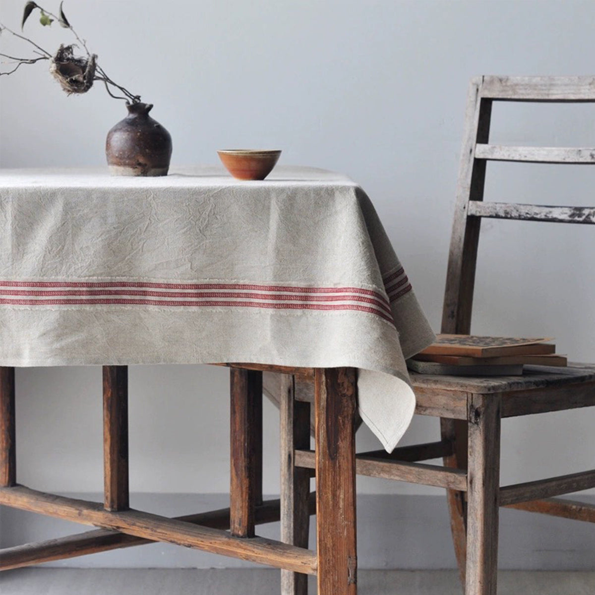 Custom Textiles Linen Tablecloth | farmhouse decor - Teaware Space
