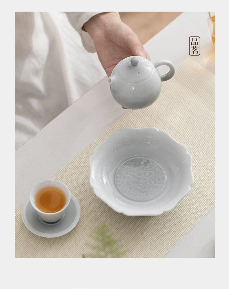 2 pcs Chinese Kungfu Vintage Teapot set with tray