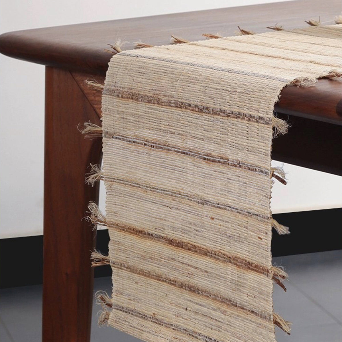 Custom size long rustic table runner - Teaware Space