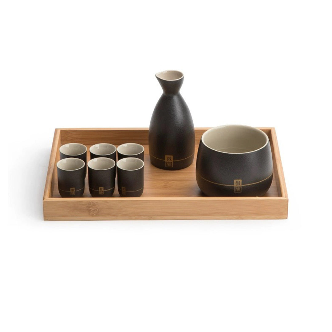 Customized Vintage sake set with warmer/ tray |  Dining decor / Anniversary/wedding gift