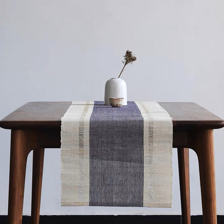 Custom Size Natural Linen long tea/coffee Table runner | Zen style Table decor | Birthday gift - Teaware Space