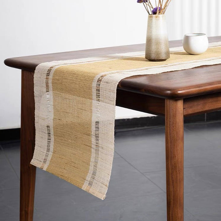Custom Size Natural Linen long tea/coffee Table runner | Zen style Table decor | Birthday gift - Teaware Space