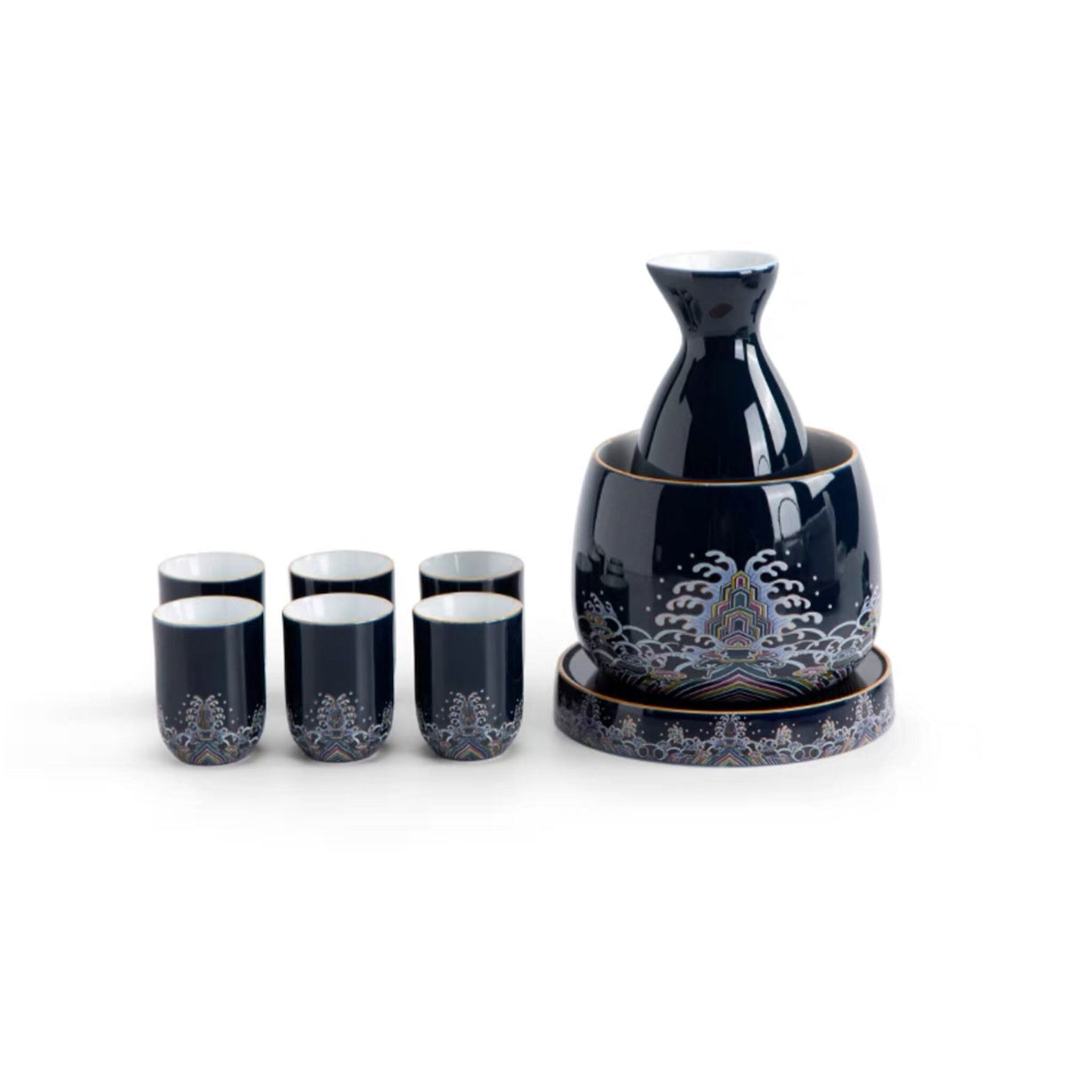Vintage sake set with electric warmer | barware - Teaware Space