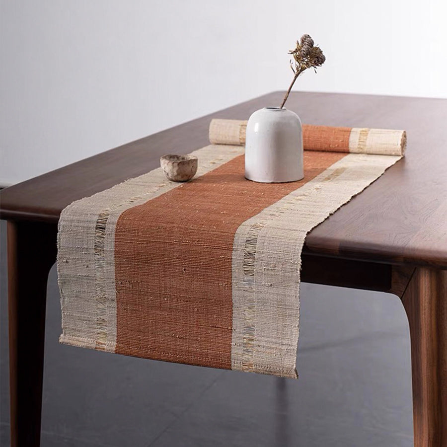 Custom Size Natural Linen long tea/coffee Table runner | Zen style Table decor | Birthday gift - Teaware Space