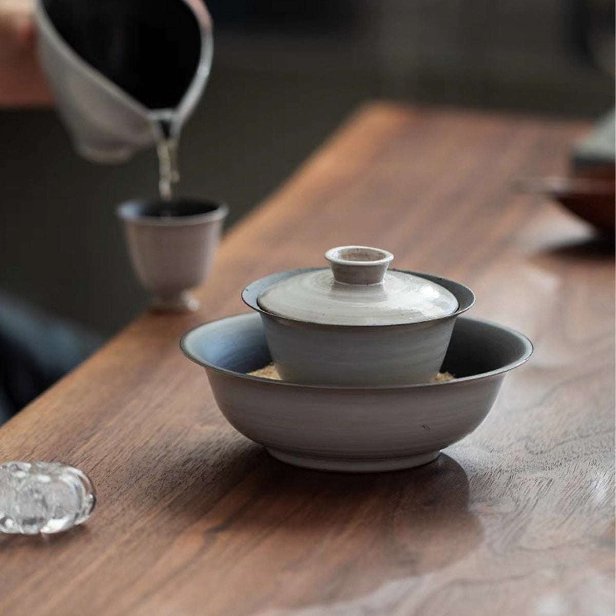 Unique Vintage Hand-crafted Gaiwan tea set - Teaware Space