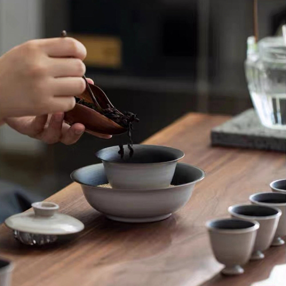 Unique Vintage Hand-crafted Gaiwan tea set - Teaware Space